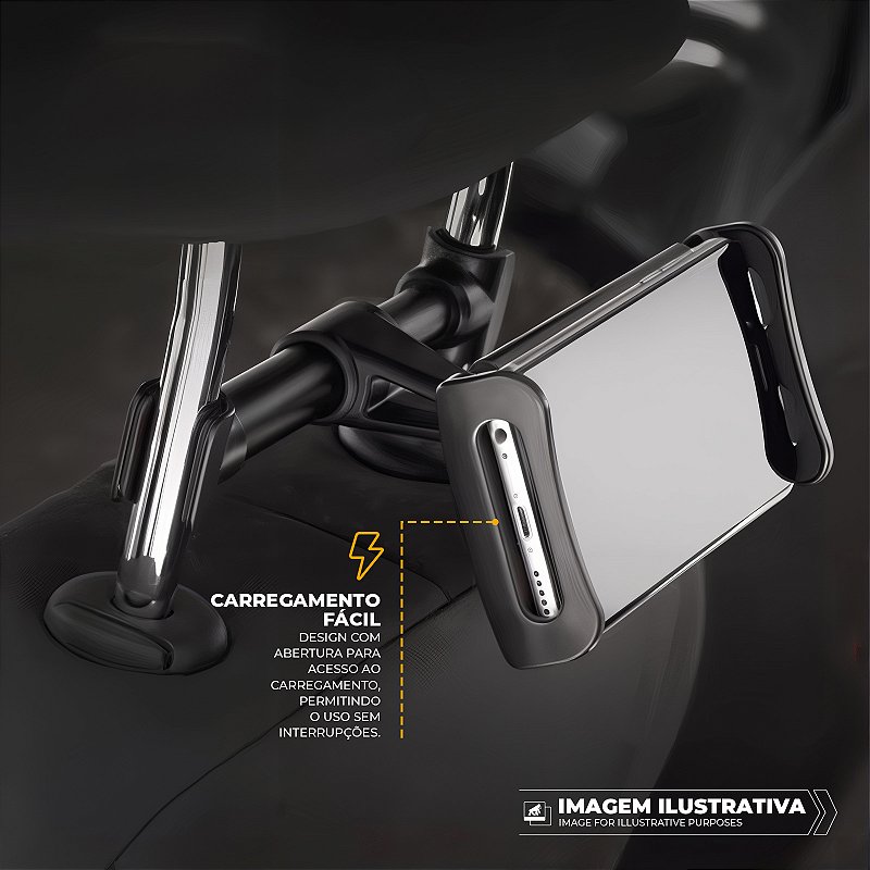 Suporte Veicular Tank Car para encosto do carro compatível com celular e Tablet's de até 11 polegadas - Gshield - foto 5
