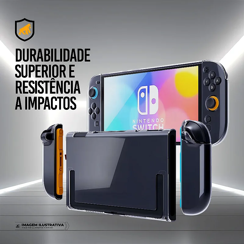 Kit Capa Crystal Slim para Nintendo Switch 2 + Película Hydrogel Fosca - Gshield