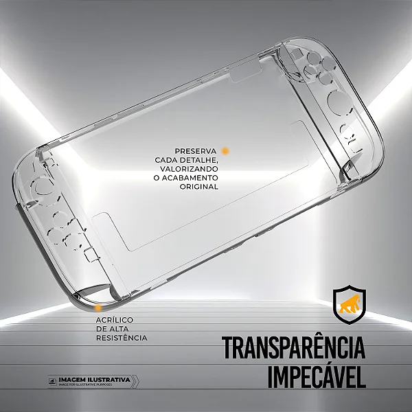 Kit Capa Crystal Slim para Nintendo Switch 2 + Película Hydrogel Fosca - Gshield