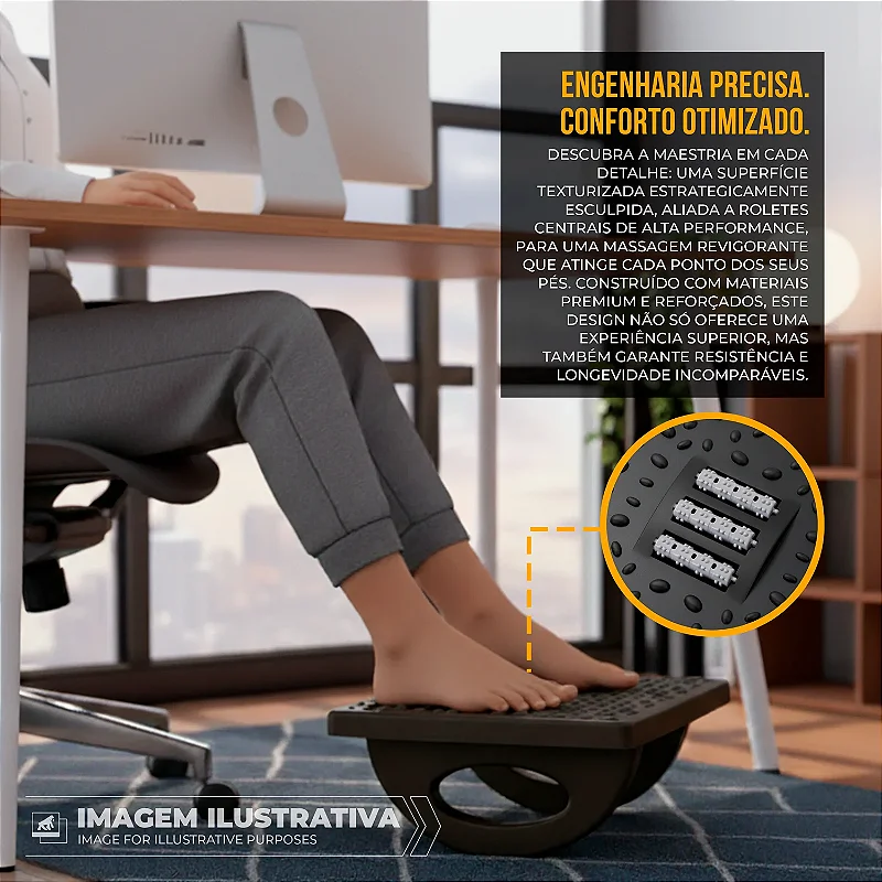 Kit Escritório e Home Office - Apoio para Pés Ergonômico + Suporte Notebook - Gshield - foto 6