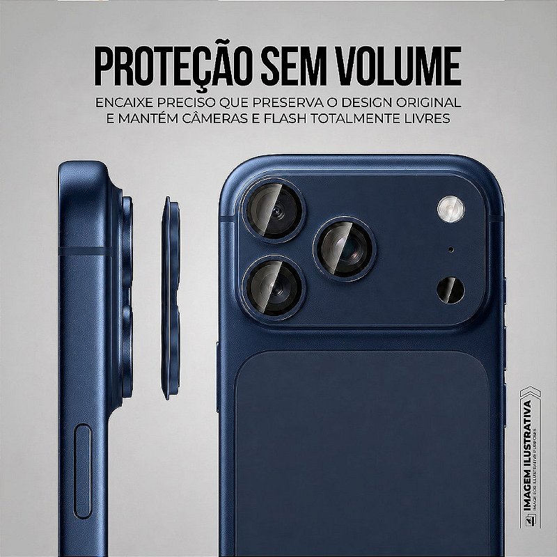 Protetor de Lente para iPhone 17 Pro - Survivor - Azul com molde aplicador - Gshield - foto 6