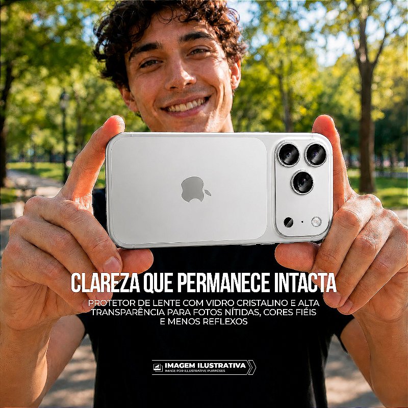 Protetor de Lente para iPhone 17 Pro - Survivor - Prata com molde aplicador - Gshield