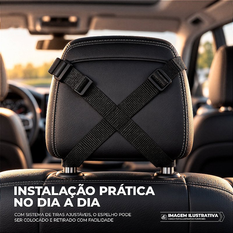 Espelho Infantil Convexo para Carro, Retrovisor de Segurança Bebê Conforto com Visão Ampla e Ajuste 360° - Armor - Gshield - foto 6