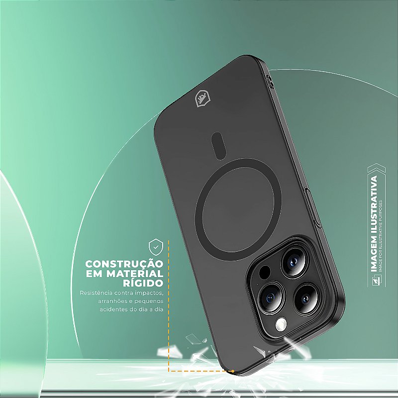 Capa para iPhone 17E - Crystal Slim Magsafe - NÃO AMARELA - Titanium - Gshield