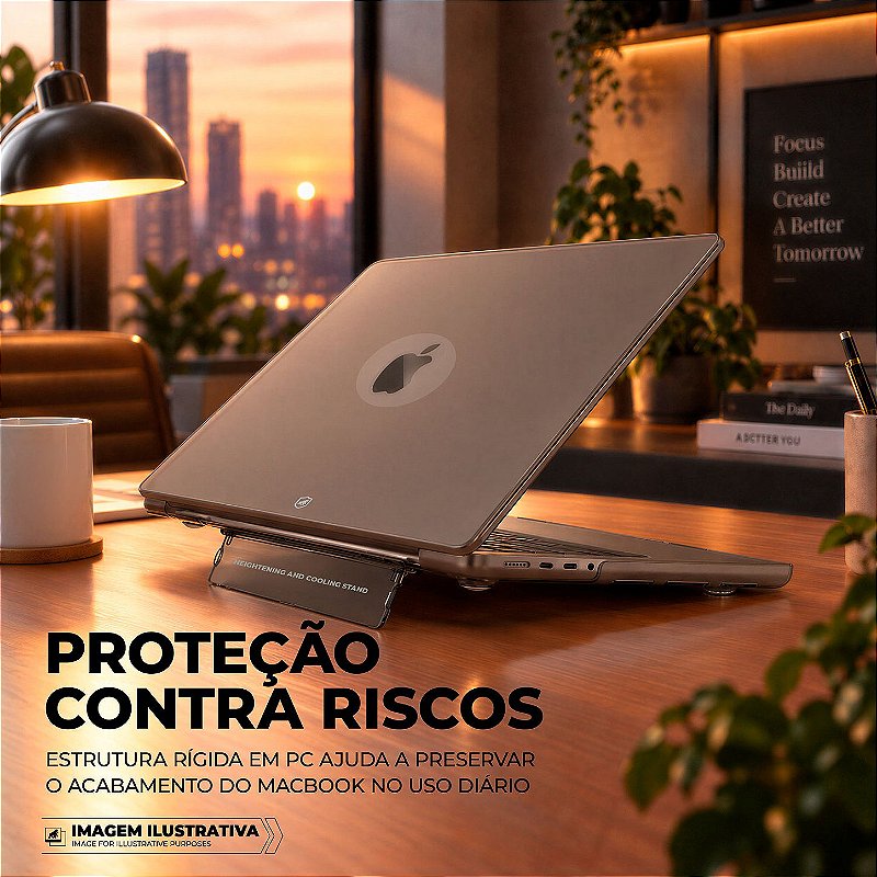 Capa Ultrafina Preta para MacBook Neo 13" com Proteção em Policarbonato Rígido, Suporte Kickstand e Ventilação Inferior - Armor Stand - Gshield