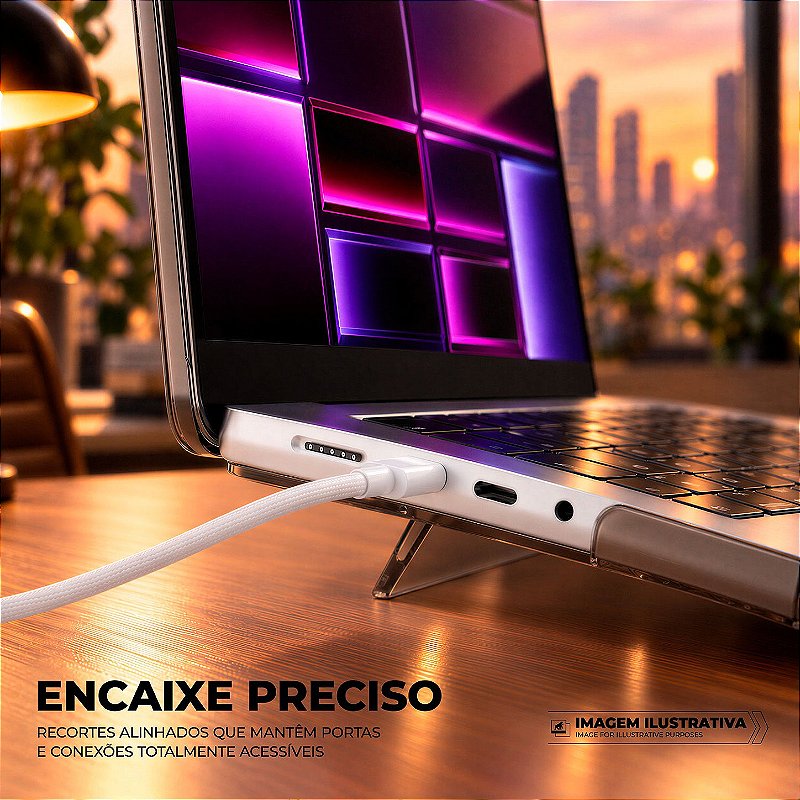 Capa Ultrafina Preta para MacBook Neo 13" com Proteção em Policarbonato Rígido, Suporte Kickstand e Ventilação Inferior - Armor Stand - Gshield