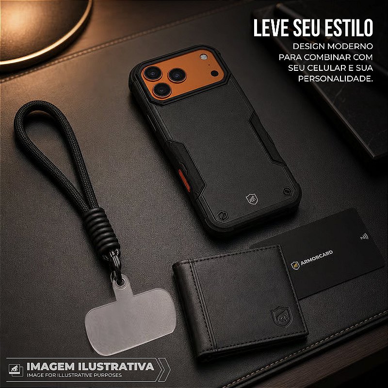 Cordão Stronger Alça de Pulso Universal 18cm em Nylon para Celular com Regulador Ajustável - Preto - Gshield - foto 5