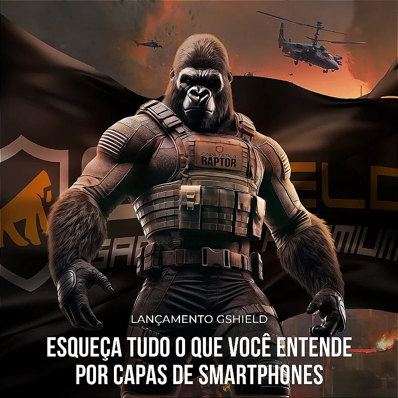 Kit Capa Raptor e Pelicula Dual Glass Preta para Samsung Galaxy S26 - Gshield