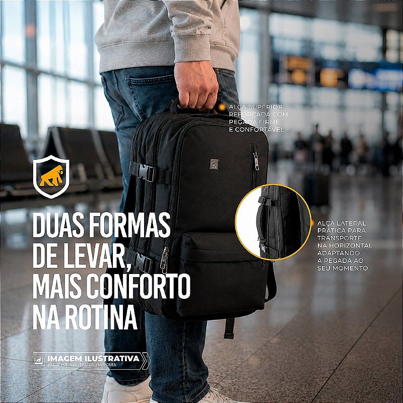 Kit Mochila Bolsa de Viagem 33L Symetric + Necessaire Organizadora Discovery - Gshield - foto 2