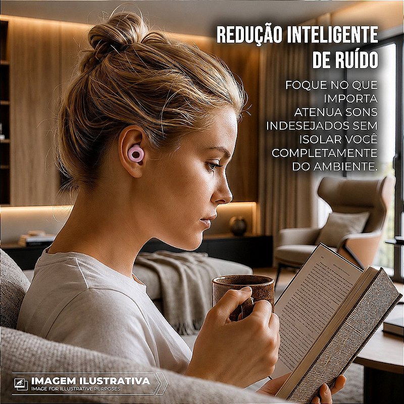 Kit Cordão Anti-Perda + Tampões de Ouvido Earplugs Shieeld Spirit Reutilizável - Rosa - Gshield