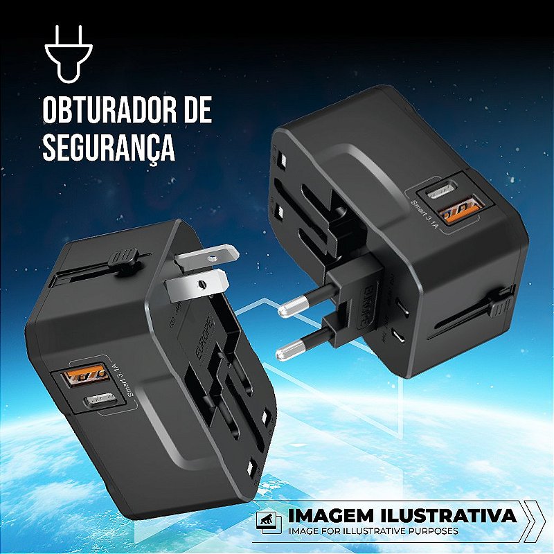 Kit Carregador Universal Turbo Power Delivery + Cabo Dual Shock Tipo C / Type C 1.2m - Gshield