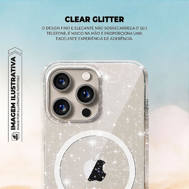 Capa para iPhone 16 Pro - MagSafe Glitter - Gshield - foto 2