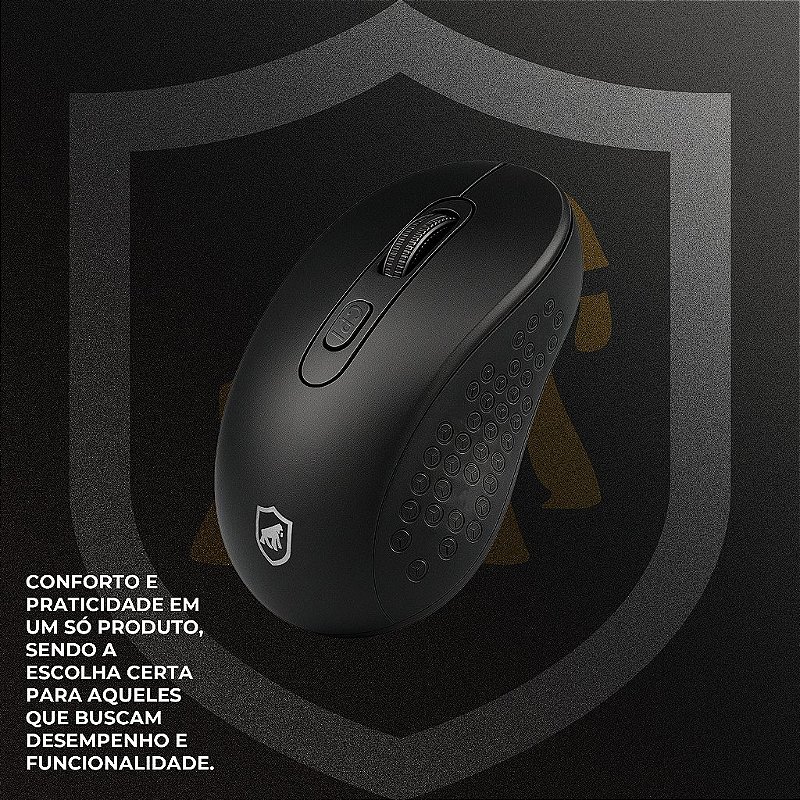 Kit Mouse sem Fio USB-A com Adaptador Tipo C + Pilha AA 1 Unidade Recarregável Powerfast - Gshield - foto 3