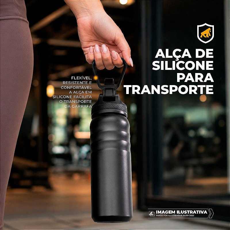 Kit Pochete Ultra Slim + Garrafa Térmica Preta Aço inoxidável de Parede Dupla 700ml - Gshield - foto 7