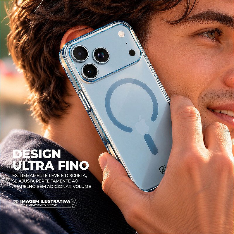 Capa para iPhone 17 Pro Max / 18 Pro Max - Crystal Slim Magsafe - NÃO AMARELA - Glacial - Gshield - foto 6