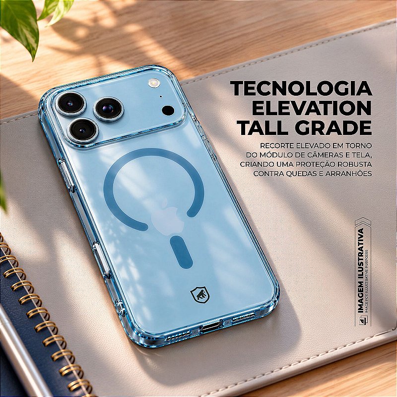 Capa para iPhone 17 Pro Max / 18 Pro Max - Crystal Slim Magsafe - NÃO AMARELA - Glacial - Gshield - foto 2