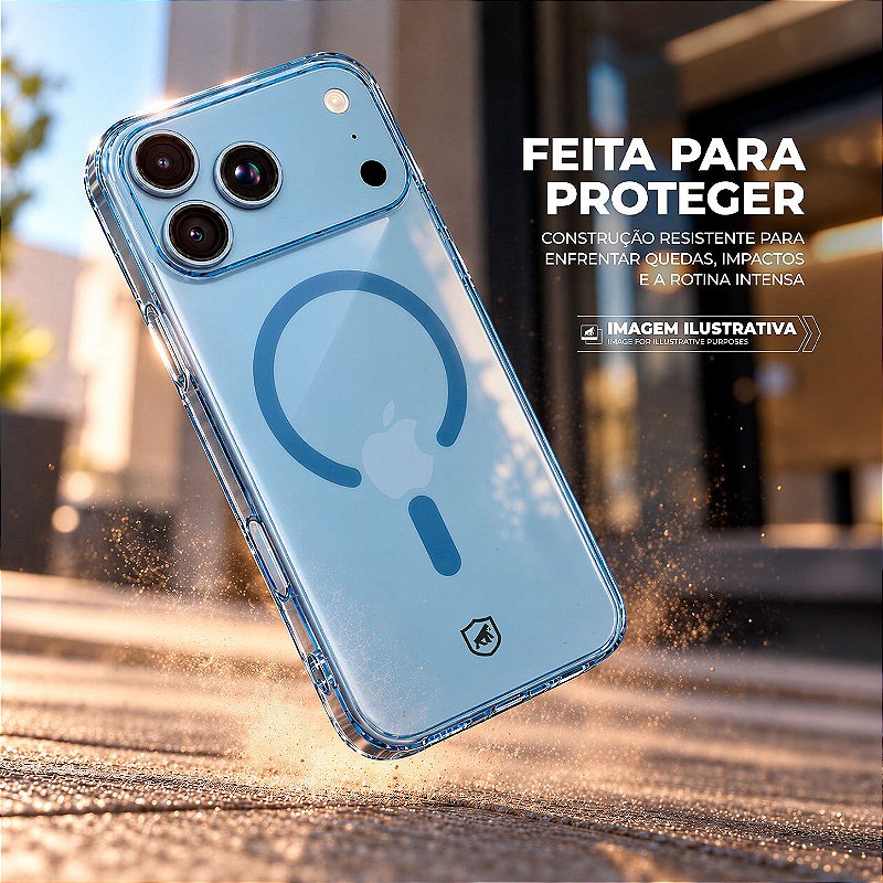Capa para iPhone 17 Pro Max / 18 Pro Max - Crystal Slim Magsafe - NÃO AMARELA - Glacial - Gshield - foto 5