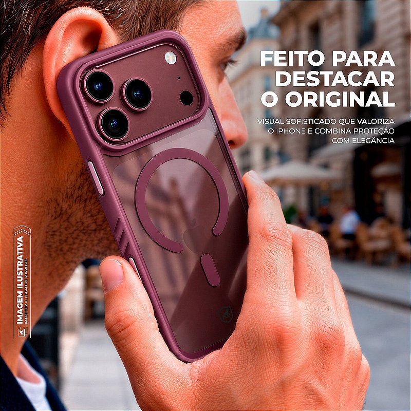 Capa para iPhone 17 Pro Max / 18 Pro Max - Magsafe Wave Bordô - Gshield - foto 3
