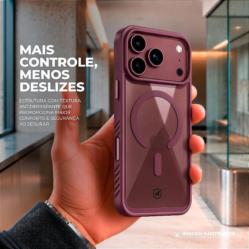 Capa para iPhone 17 Pro Max / 18 Pro Max - Magsafe Wave Bordô - Gshield - foto 2