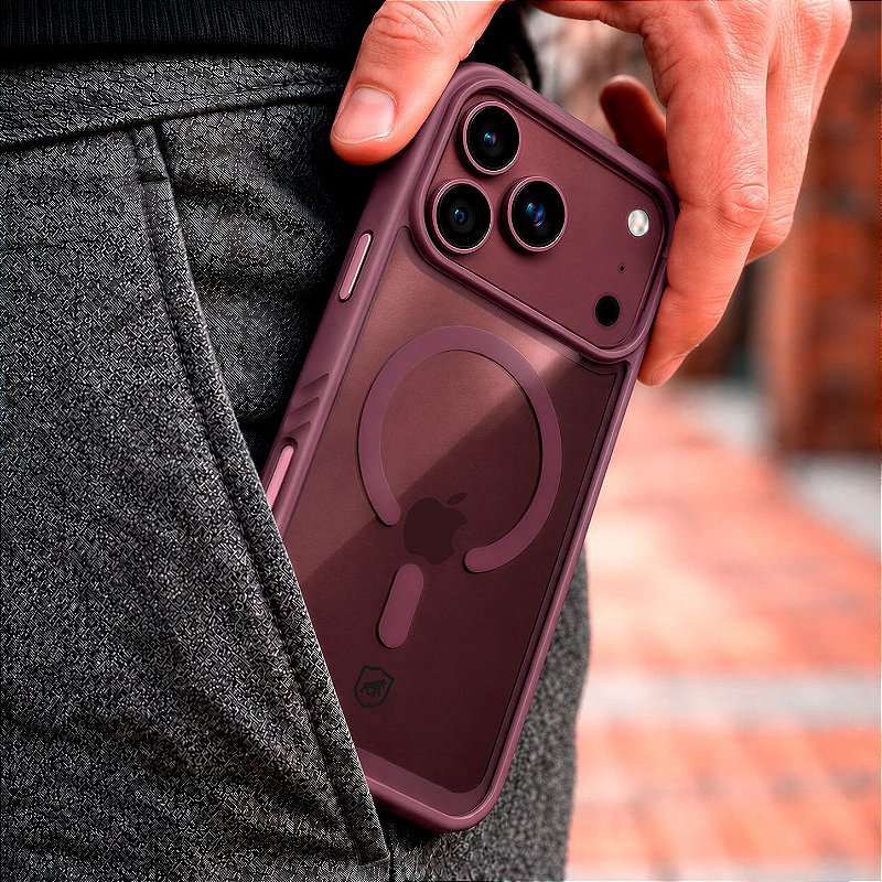 Capa para iPhone 17 Pro Max / 18 Pro Max - Magsafe Wave Bordô - Gshield - foto 6
