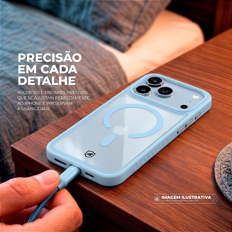 Capa para iPhone 17 Pro Max / 18 Pro Max - Magsafe Wave Glacial - Gshield - foto 3