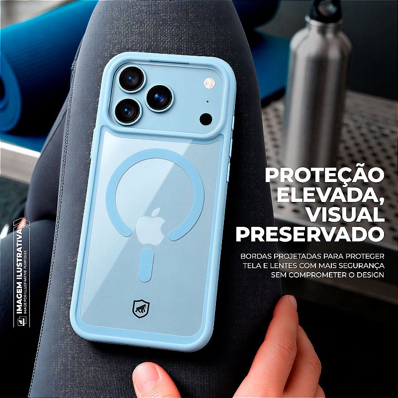 Capa para iPhone 17 Pro Max / 18 Pro Max - Magsafe Wave Glacial - Gshield - foto 4