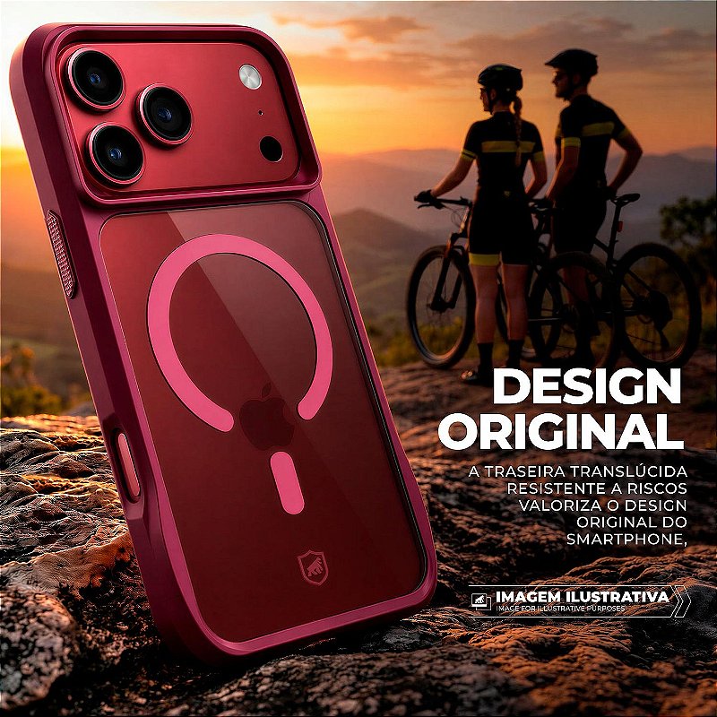 Capa para iPhone 17 Pro Max / 18 Pro Max - Octacore Magsafe - Bordô - Gshield - foto 4