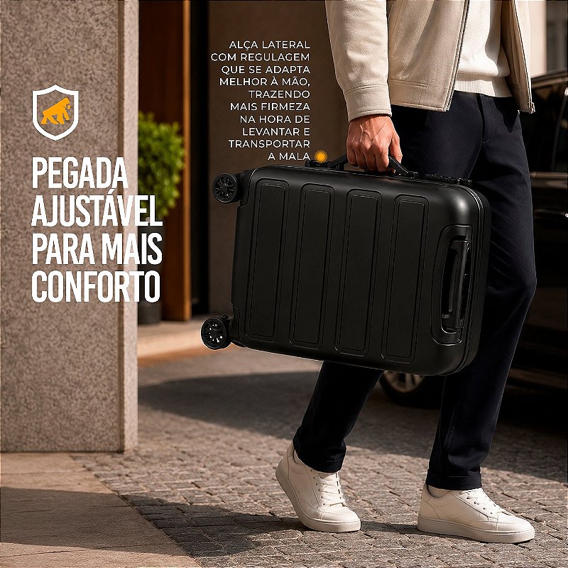 Mala de bordo para Viagem - Com Alça Lateral e Entrada USB-A - Armor - Gshield - foto 7