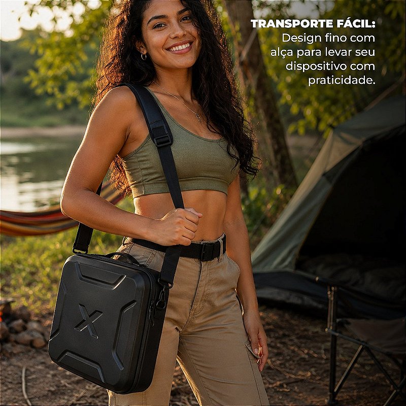 Maleta Estojo de Transporte Protetor Rígido, Resistente à Água e com Alça para Acessórios Starlink - Verde - foto 4