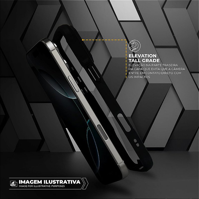 Capa para iPhone 18 Pro - Dual Shock Sense Preta - Gshield - foto 4