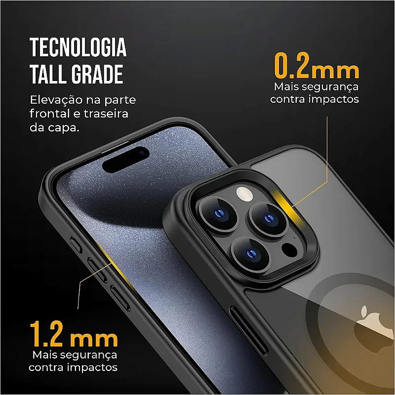Capa MagSafe para iPhone 18 Pro Max - Preta - Gshield - foto 3