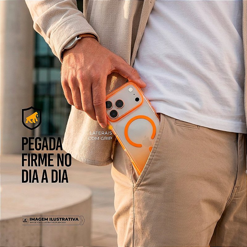 Capa para iPhone 18 Pro - Akroma Magsafe - Laranja - Gshield - foto 3
