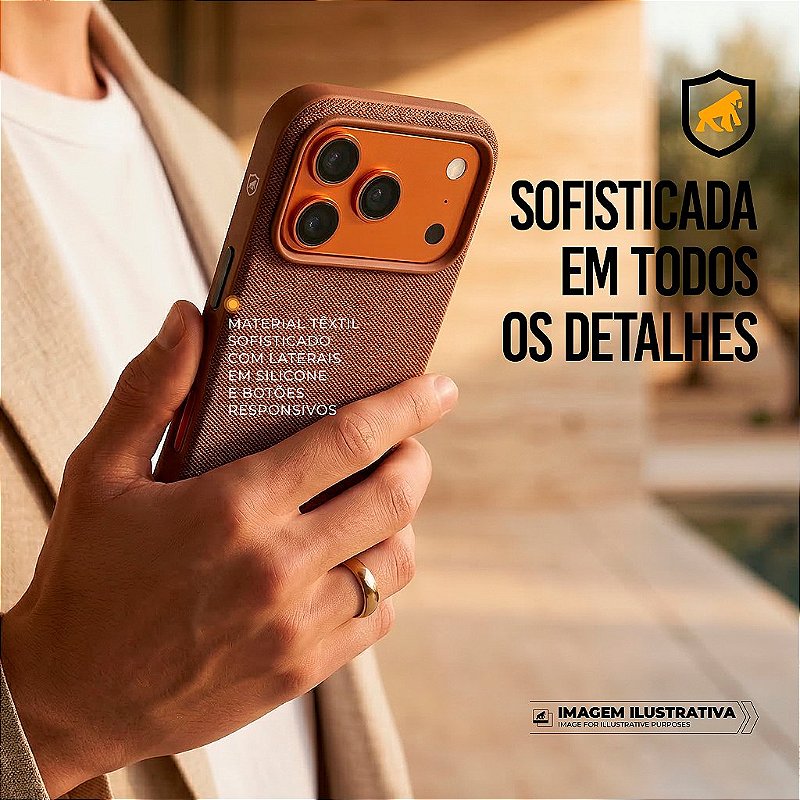 Capa para iPhone 18 Pro - Woov - Marrom - Gshield - foto 2