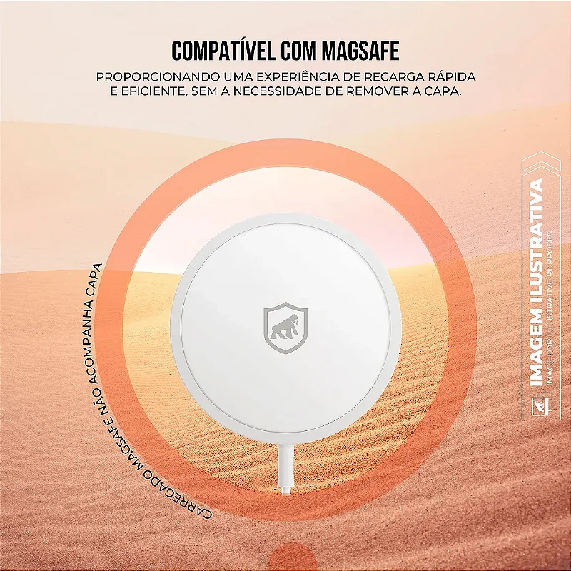 Capa para iPhone 18 Pro Max + Protetor de Lente - MagSafe Titanium Desert - Gshield