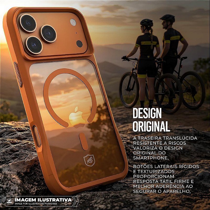 Capa para iPhone 18 Pro Max - Octacore Magsafe - Laranja - Gshield - foto 3