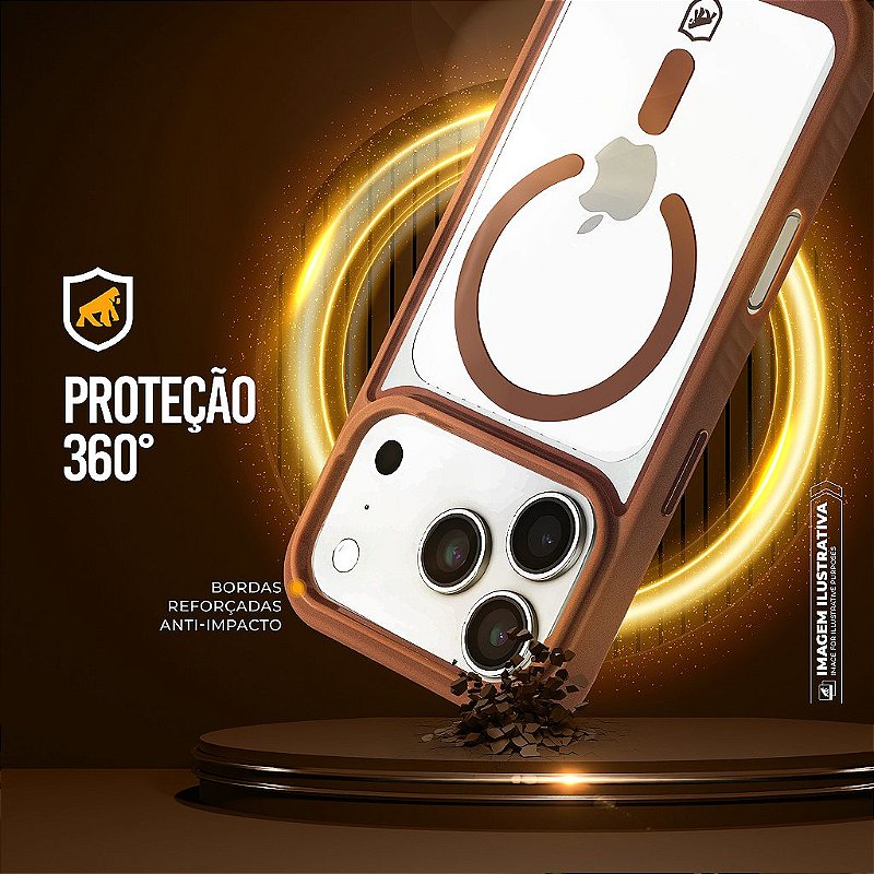 Capa para iPhone 18 Pro Max - Magsafe Wave Transparente - Desert - Gshield