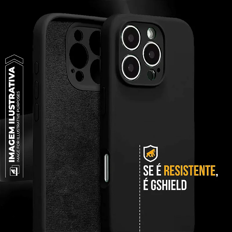 Capa para iPhone 18 Pro - Silicon Premium Preta - Gshield