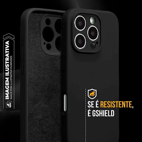Capa para iPhone 18 Pro Max - Silicon Premium Preta - Gshield
