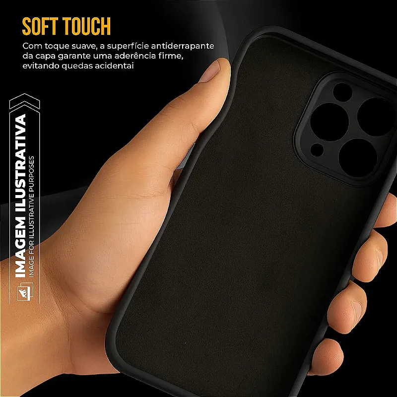 Capa para iPhone 18 Pro Max - Silicon Premium Preta - Gshield