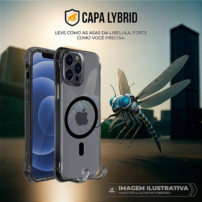 Capa para iPhone 18 Pro Max - Lybrid Magsafe - Preta - Gshield