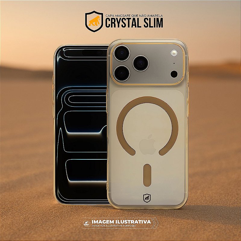 Capa para iPhone 18 Pro - Crystal Slim Magsafe - NÃO AMARELA - Desert - Gshield