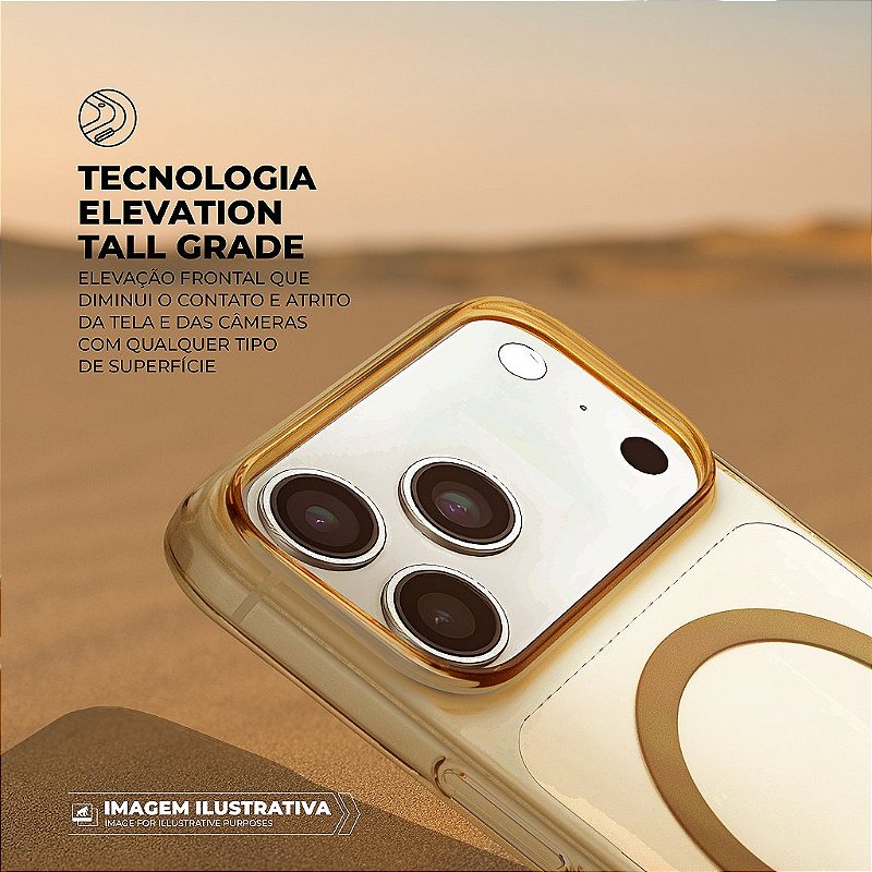 Capa para iPhone 18 Pro - Crystal Slim Magsafe - NÃO AMARELA - Desert - Gshield
