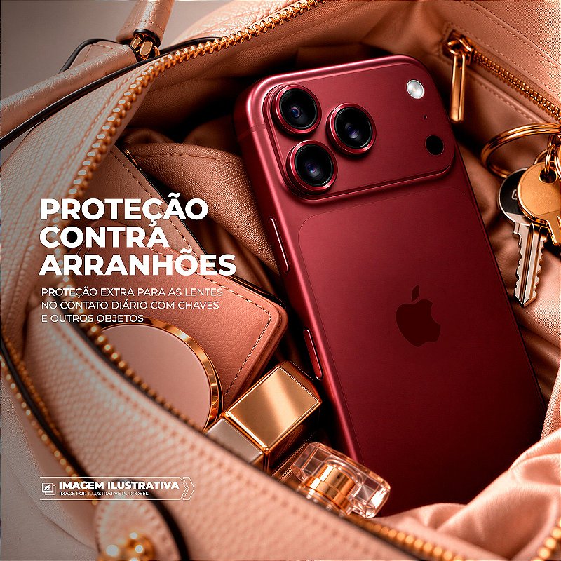 Protetor de Lente Dinamic para iPhone 18 Pro / 18 Pro Max - Bordô - Gshield - foto 6