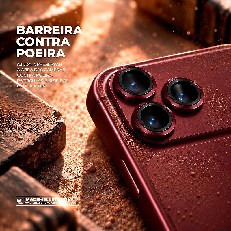 Protetor de Lente Dinamic para iPhone 18 Pro / 18 Pro Max - Bordô - Gshield - foto 5