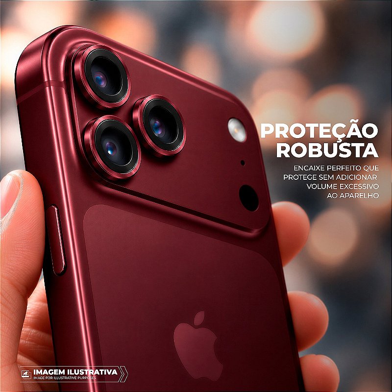 Protetor de Lente Dinamic para iPhone 18 Pro / 18 Pro Max - Bordô - Gshield - foto 3