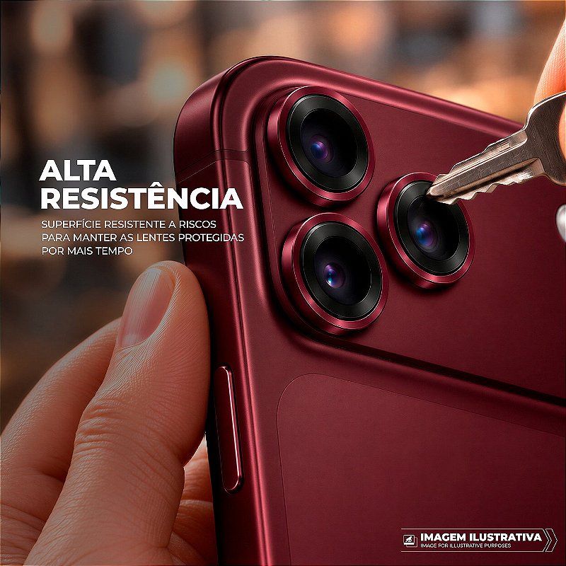 Protetor de Lente Dinamic para iPhone 18 Pro / 18 Pro Max - Bordô - Gshield - foto 7