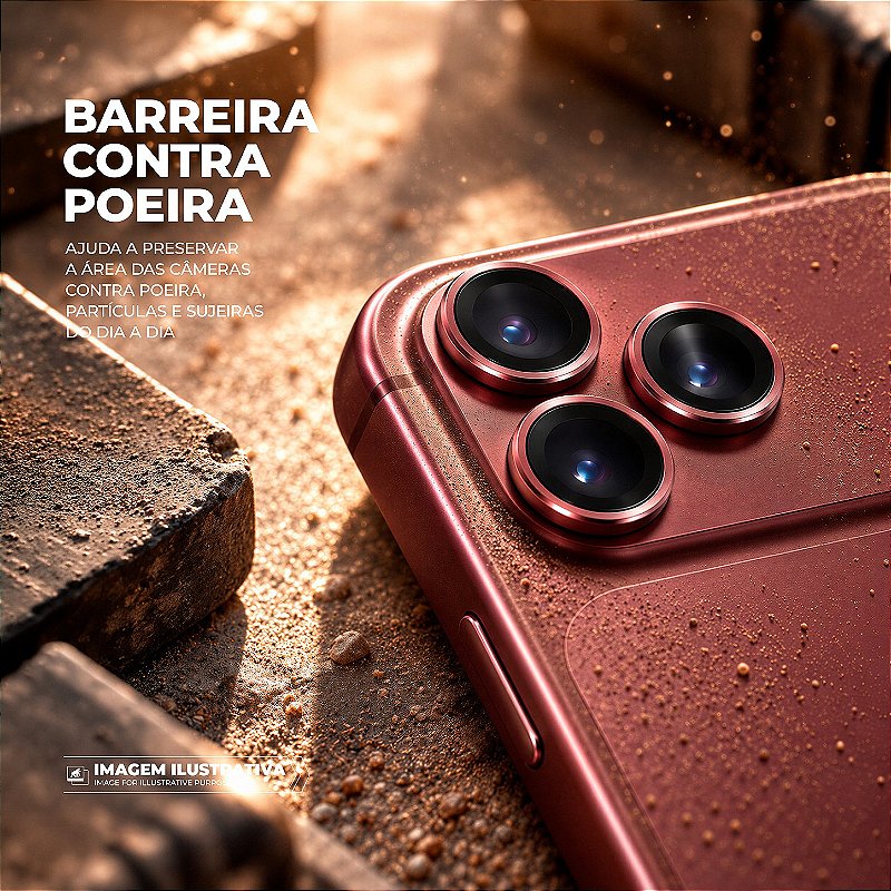 Protetor de Lente Dinamic Slim para iPhone 18 Pro / 18 Pro Max - Bordô - Gshield - foto 5
