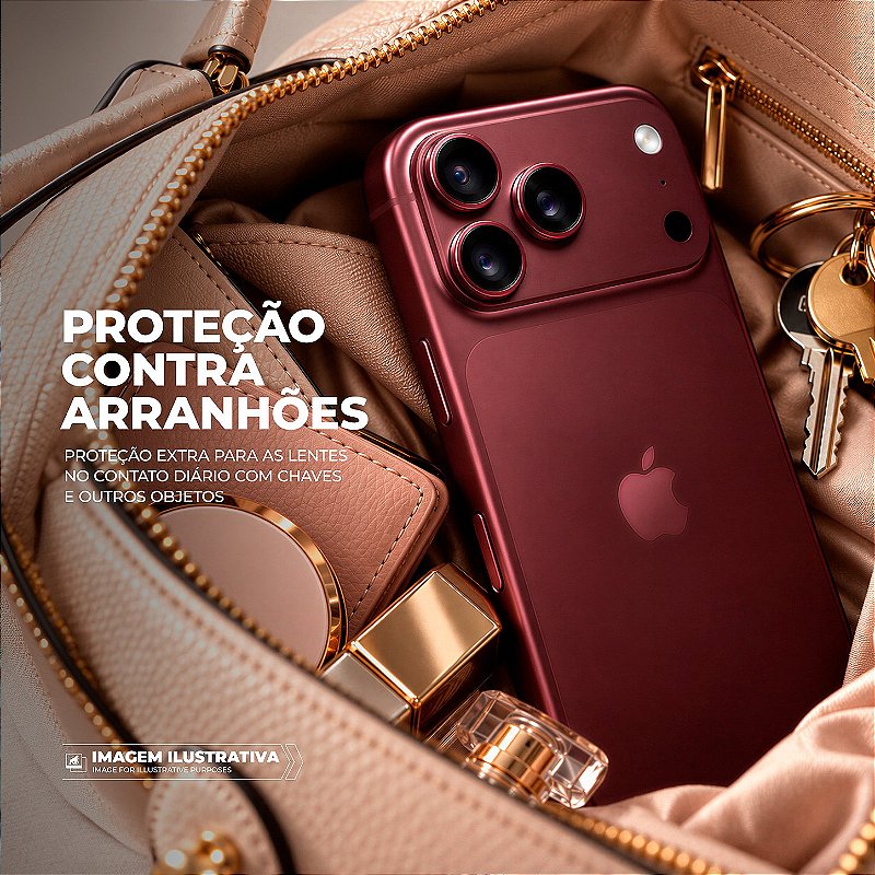 Protetor de Lente Dinamic Slim para iPhone 18 Pro / 18 Pro Max - Bordô - Gshield - foto 6
