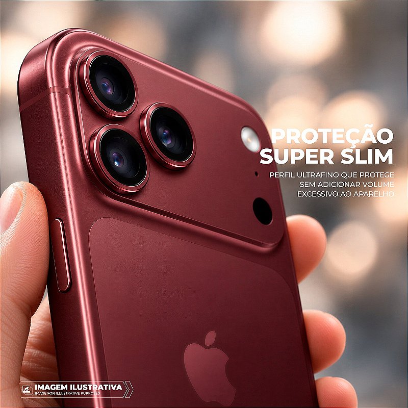 Protetor de Lente Dinamic Slim para iPhone 18 Pro / 18 Pro Max - Bordô - Gshield - foto 3