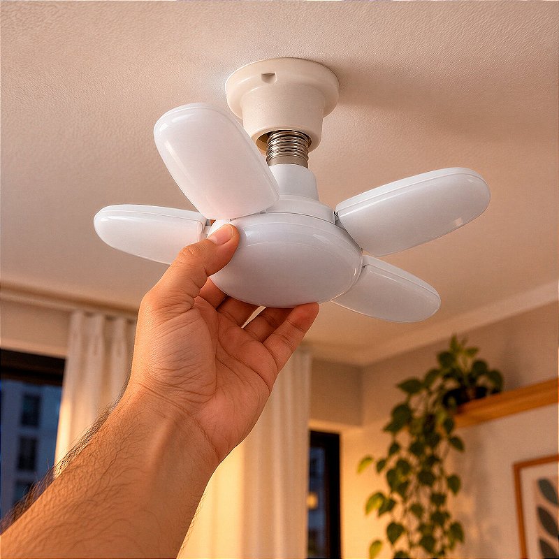 Lâmpada LED Articulável 55W E27 6500K Bivolt com Ângulo de Iluminação Ajustável - foto 3